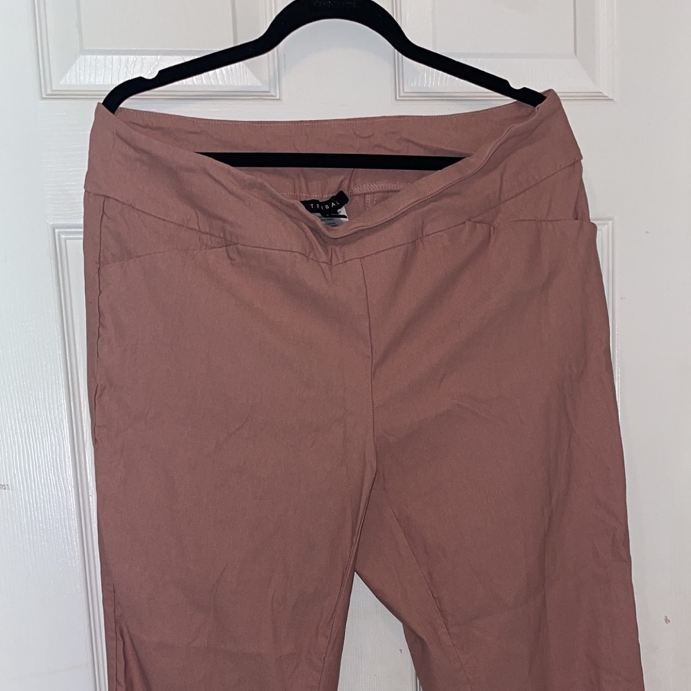 Plus size crop stretched pants